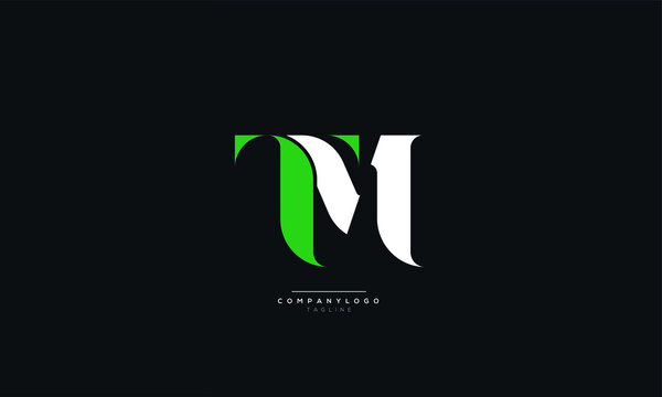 TM Letter Logo Alphabet Design Icon Vector Symbol