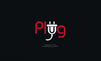 Fototapeta na wymiar PLug Electric symbol logo design
