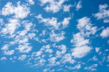 Naklejka na ściany i meble beautiful blue sky with white clouds texture background