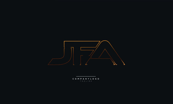 JFA Letter Logo Alphabet Design Icon Vector Symbol