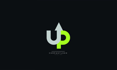 UP arrow Letter Logo Alphabet Design Icon Vector Symbol