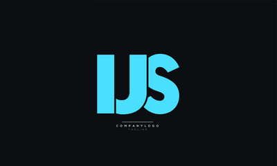 IJS Letter Logo Alphabet Design Icon Vector Symbol