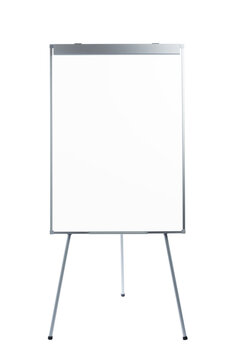 presentation flipchart easel stand board, isolated on white
