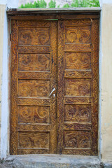 Old door, village in the Pamir mountains, Tajikistan