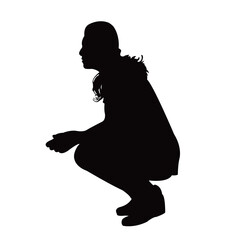 a woman sitting body silhouette vector