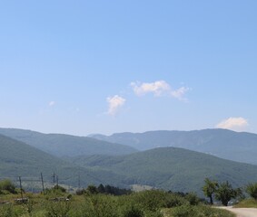 Landscape in Monte Negro with clear sky