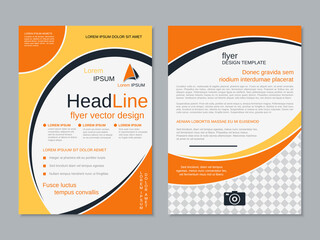 Modern professional two-sided flyer vector design template