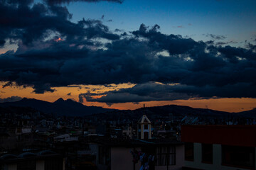 time lapse of clouds over the city