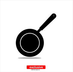 frying pan icon.Flat design style vector illustration for graphic and web design.