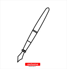 ink pen icon.Flat design style vector illustration for graphic and web design.