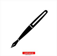 ink pen icon.Flat design style vector illustration for graphic and web design.