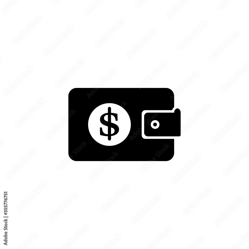 Sticker Wallet Purse Icon Design Vector Template