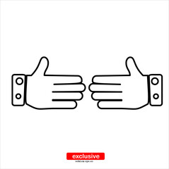 hand icon.Flat design style vector illustration for graphic and web design.Flat design style vector illustration for graphic and web design.