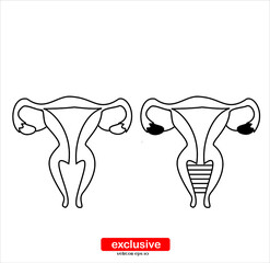 Gynecology icon.Flat design style vector illustration for graphic and web design.