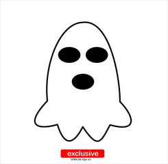 Obraz na płótnie Canvas ghost icon.Flat design style vector illustration for graphic and web design.