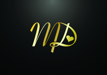 Fototapeta na wymiar Initial Monogram Letter M D Logo Design Vector Template. M D Letter Logo Design 