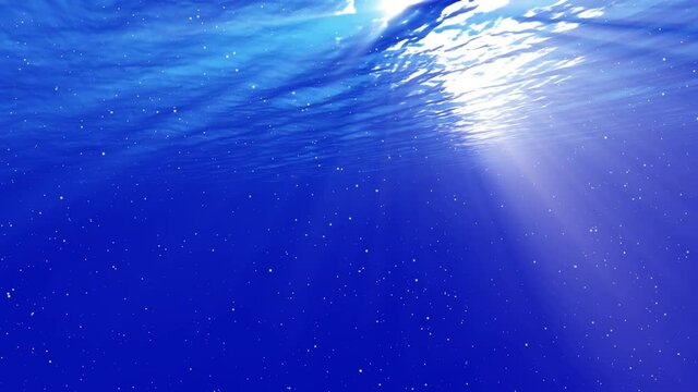 Underwater Bubbles and Sun Rays Animation Loop