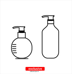 plastic bottle icon.Flat design style vector illustration for graphic and web design.
