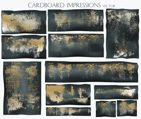 cardboard impressions grunge textures collection