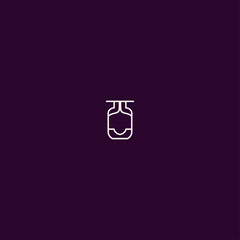 Bottle logo icon template design in Vector illustration