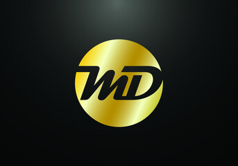 Initial Monogram Letter M D Logo Design Vector Template. M D Letter Logo Design 