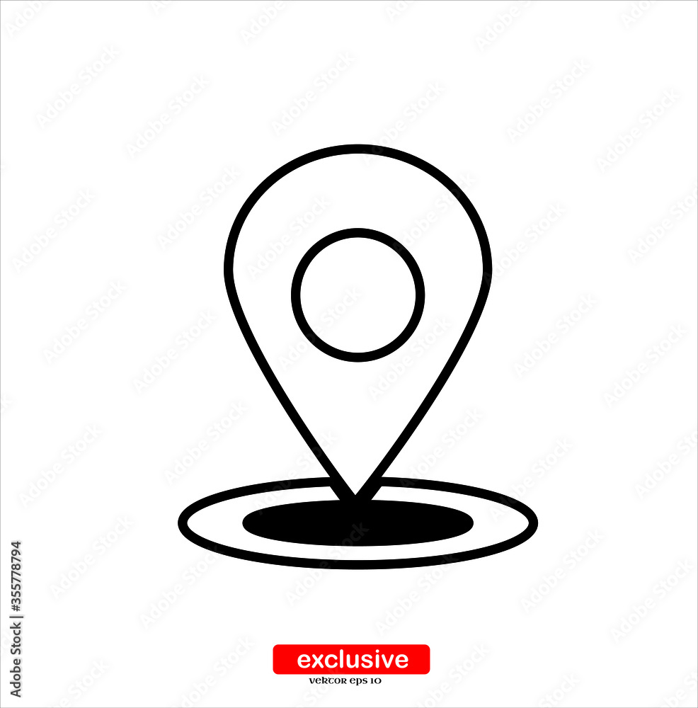 Fototapete location icon.flat design style vector illustration for graphic and web design.