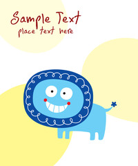 cute baby lion arrival greeting card