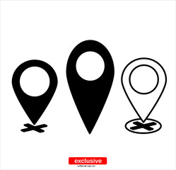 location icon.Flat design style vector illustration for graphic and web design.
