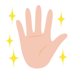 手洗い後の清潔な手