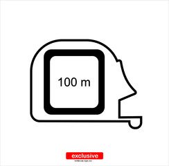 measuring tape icon.Flat design style vector illustration for graphic and web design.