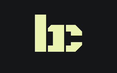 bc or cb Letter Initial Logo Design, Vector Template