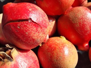 pomegranates on the market