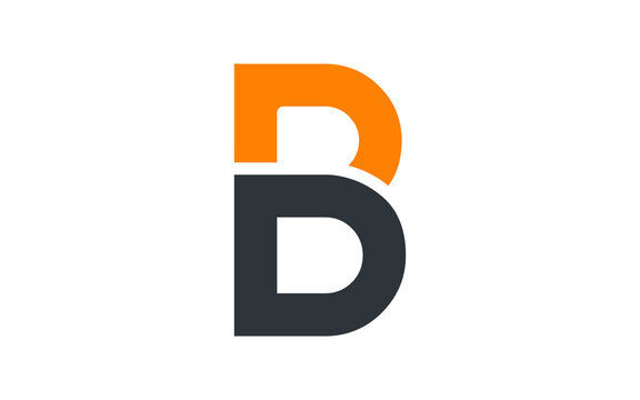 BD or DB Letter Initial Logo Design, Vector Template