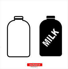 Milk icon.Flat design style vector illustration for graphic and web design.