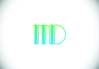 Initial Monogram Letter M D Logo Design Vector Template. M D Letter Logo Design 