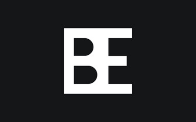 Obraz premium BE or EB Letter Initial Logo Design, Vector Template