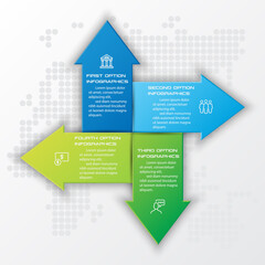
4 steps arrow infographic element,Business concept,Vector illustration.