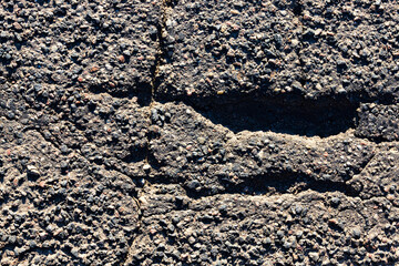 old damaged asphalt