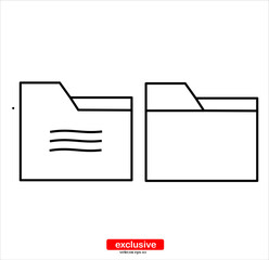 Office folders vector icon.Flat design style vector illustration for graphic and web design.