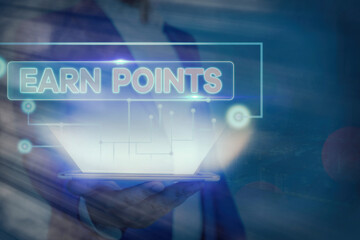 Handwriting text Earn Points. Conceptual photo a fund rewarded automatically after purchasing any...