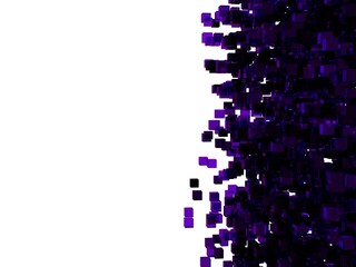 Box glass surface, isolated on white background