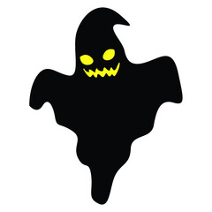 Scary Ghost Illustration Design in Black