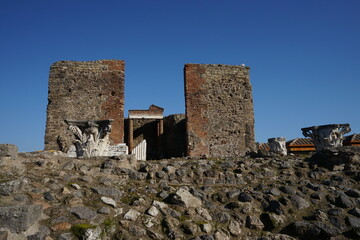 Ruins of ancient city of Pompeii, ancient roman city, Italy	