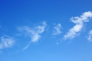 white cloud on blue sky in the morning, clear weather day background
