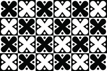 Black and white pattern. Indonesian batik motif with a very distinctive and very attractive pattern Vector