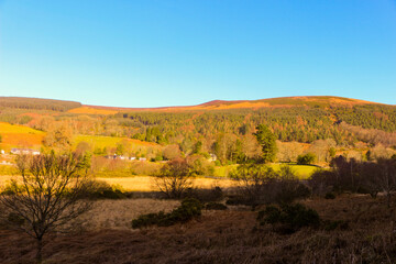 landscape through the Wicklow Mountains
