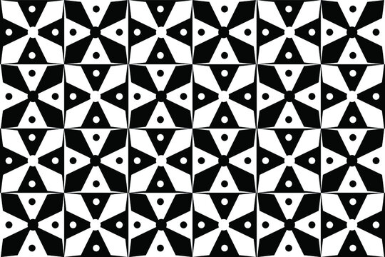Black and white pattern. Indonesian batik motif with a very distinctive and very attractive pattern Vector
