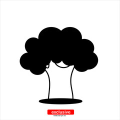 tree icon.Flat design style vector illustration for graphic and web design.