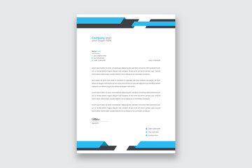 Business Letterhead modern style abstract elegant minimal clean and creative Letterhead corporate company business letterhead template design