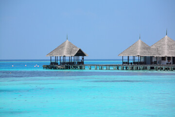 tropical beach hut in maldives